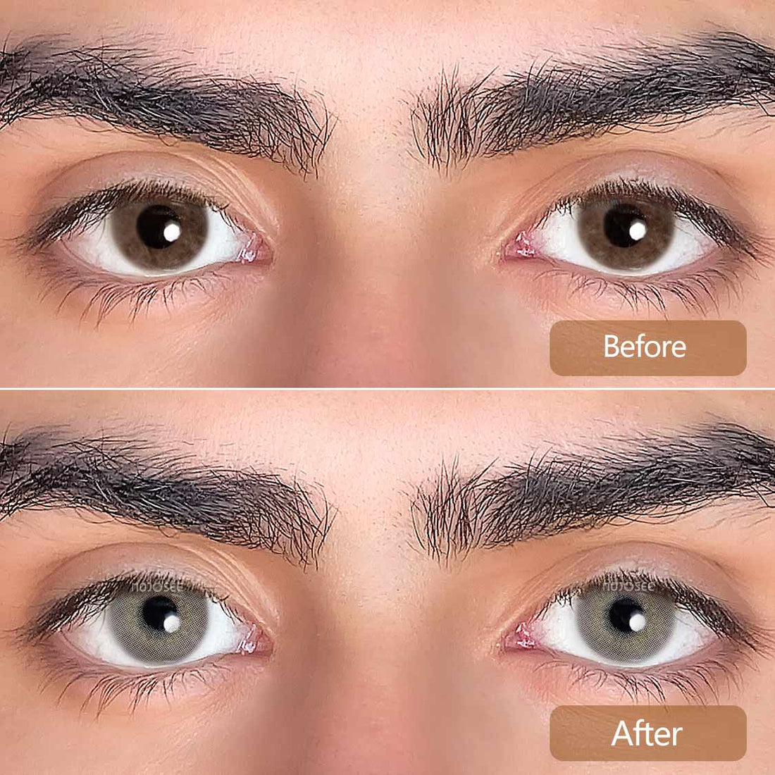 Smoky Malakite Gray Colored Contact Lenses for Men