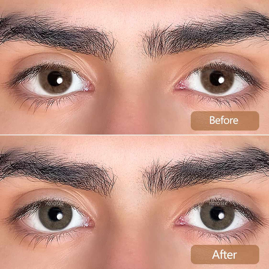 Cinnamon Colored Contact Lenses for Men