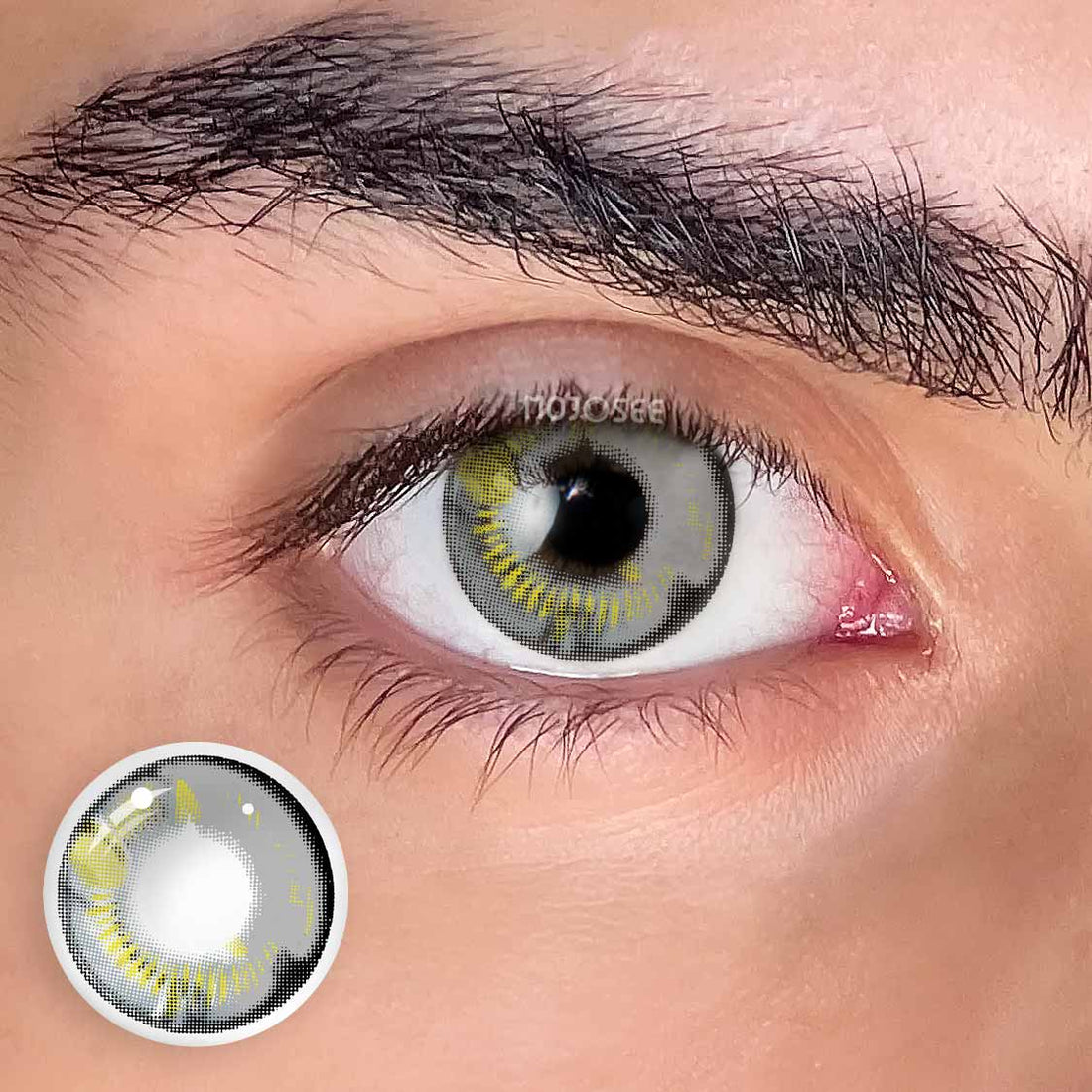Anime Gray Colored Contact Lenses for Men