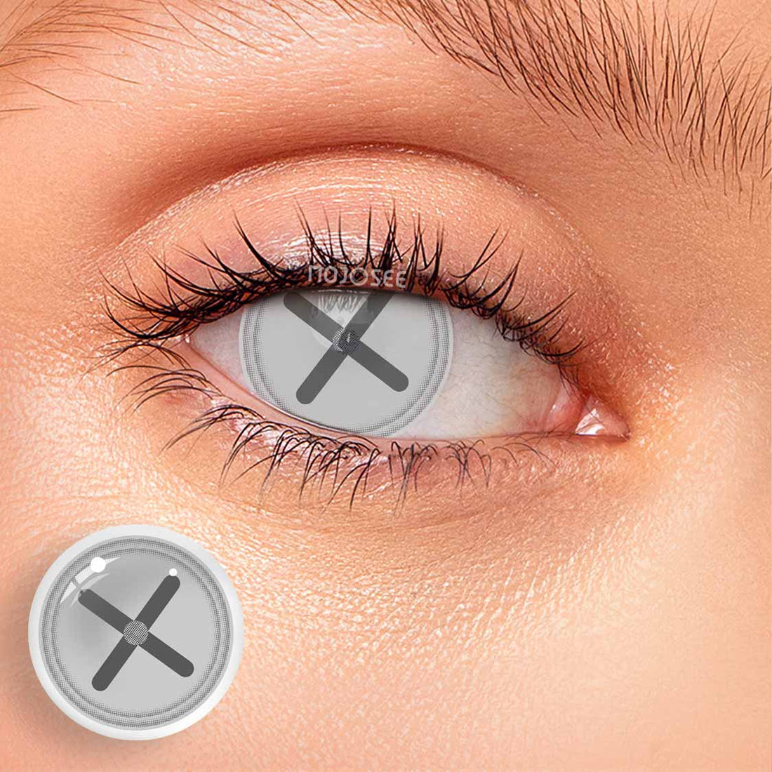 Button Eye Gray Colored Contact Lenses
