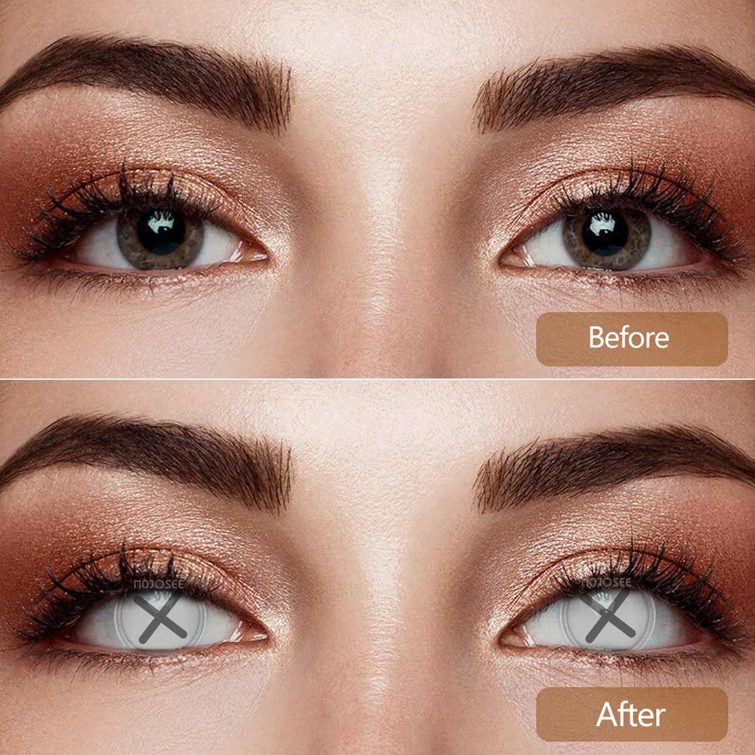 Button Eye Gray Colored Contact Lenses