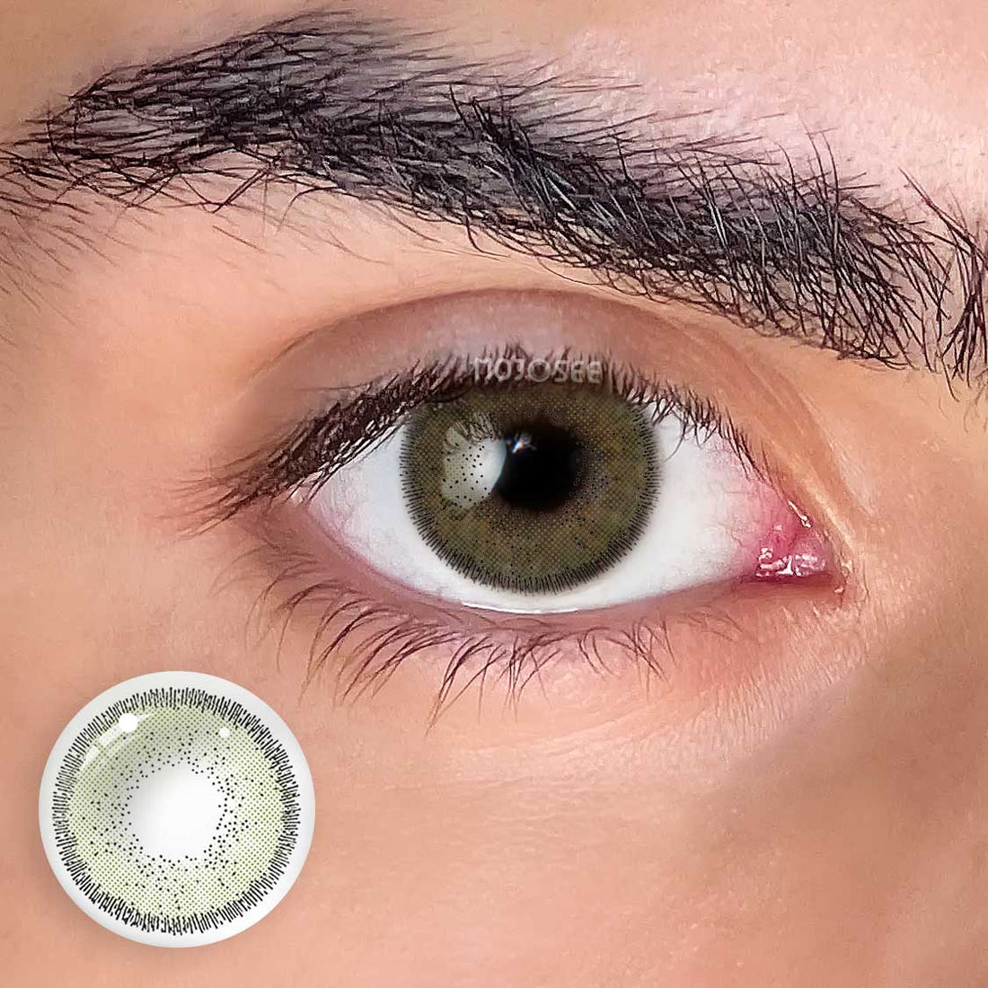 Athena Olivine Colored Contact Lenses for Men