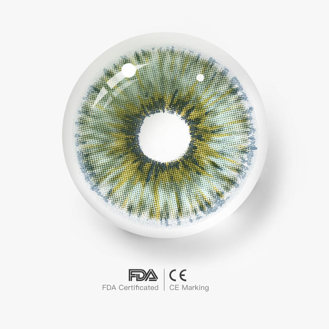 Rare Iris Green Colored Contact Lenses for Men