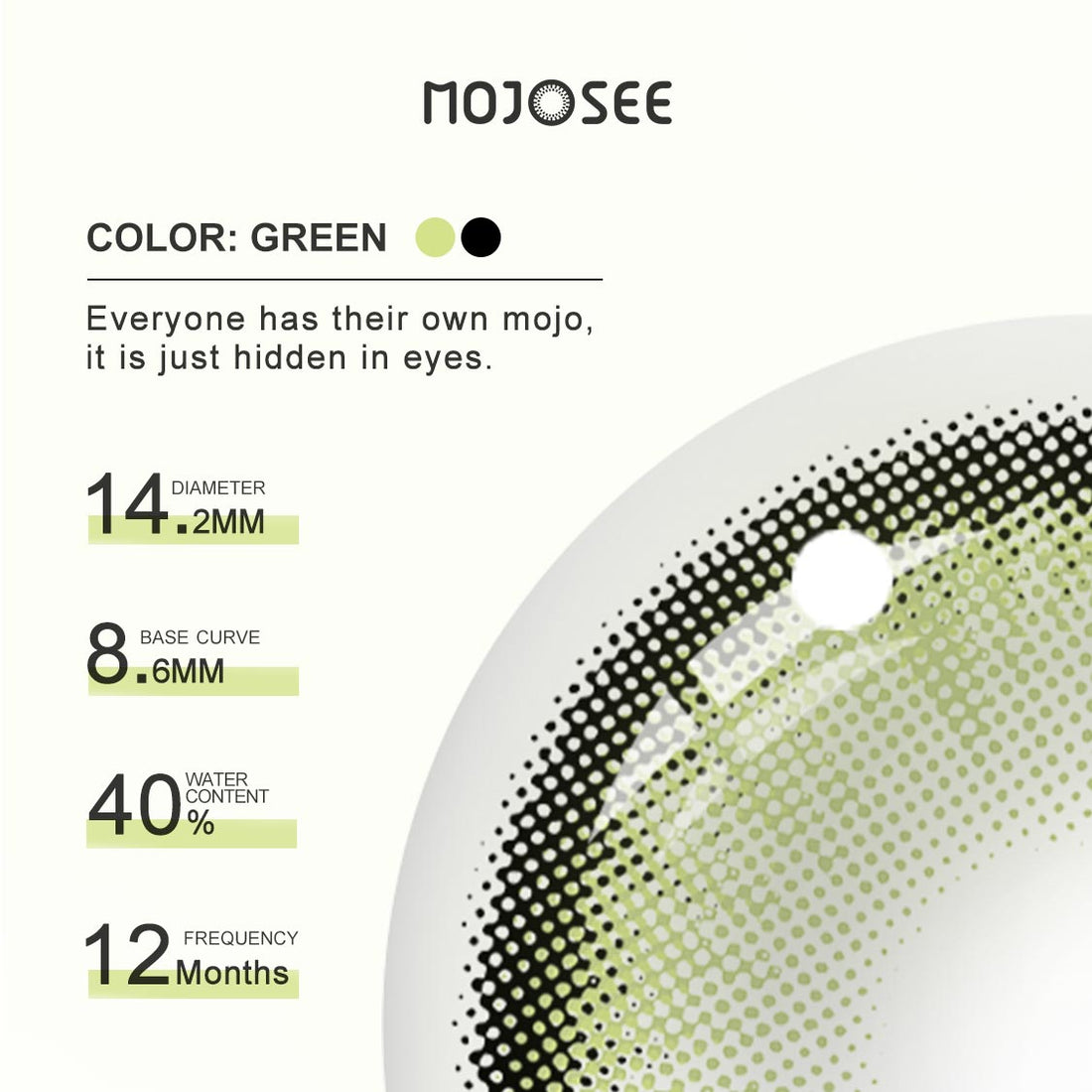 Rain Forest Green Colored Contact Lenses for Men