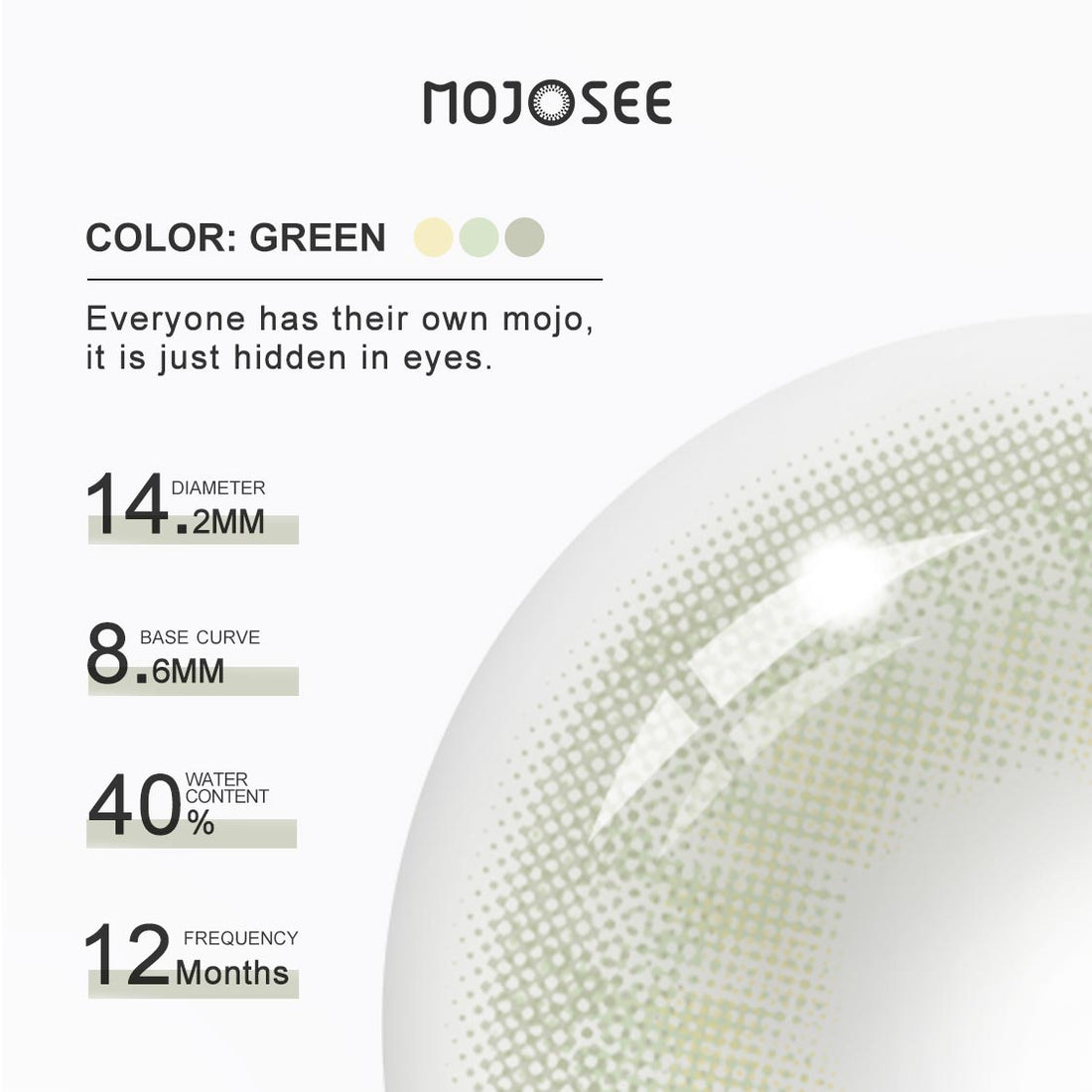 DNA Taylor Green Colored Contact Lenses