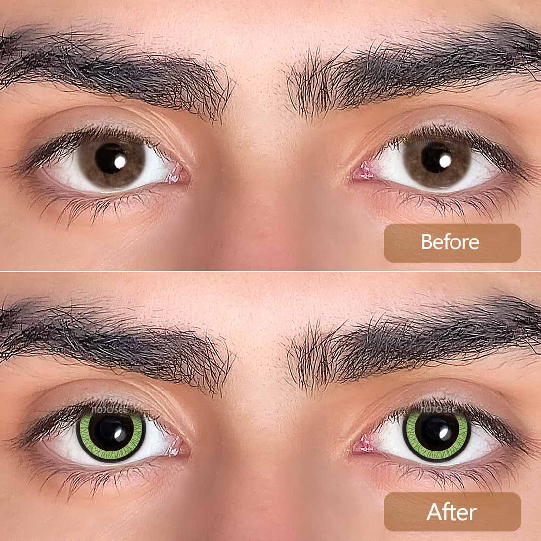 Eagle Nebula Green Colored Contact Lenses for Men