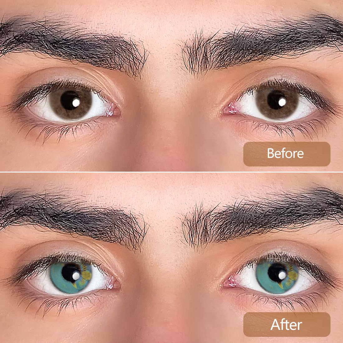 Anime Green Colored Contact Lenses for Men