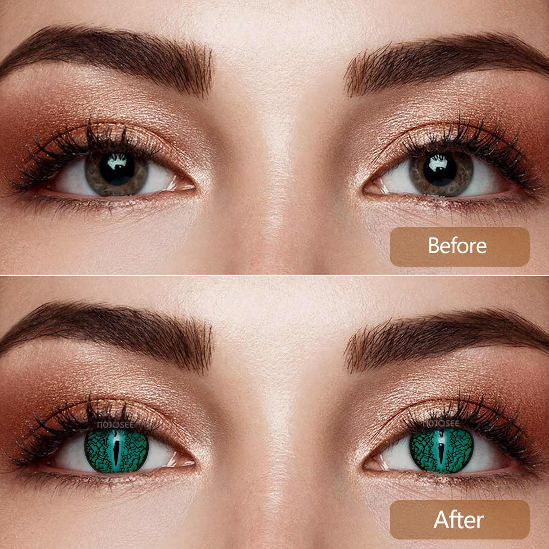 Lizard Eye Green Colored Contact Lenses