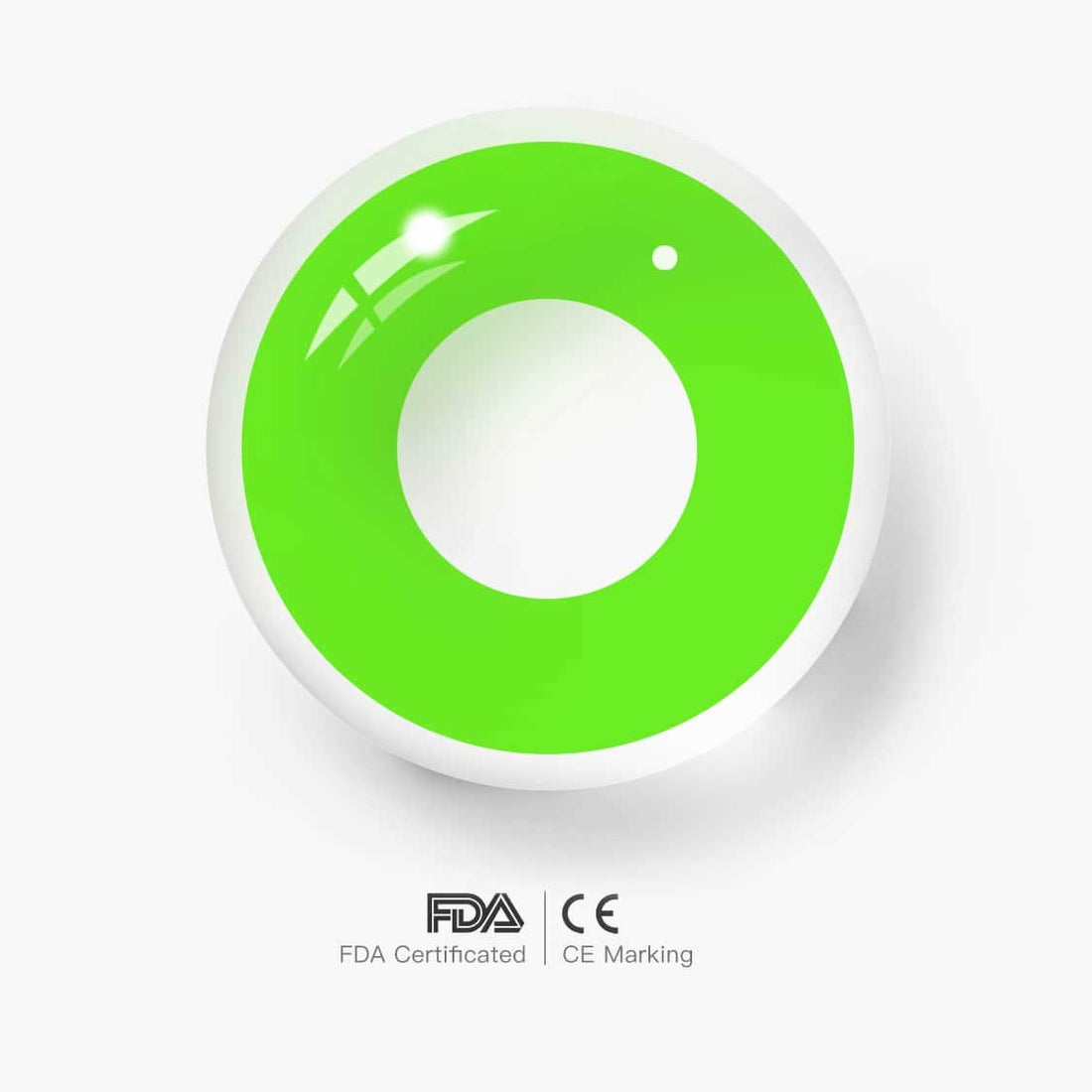 Circle Block Green Block Colored Contact Lenses for Men