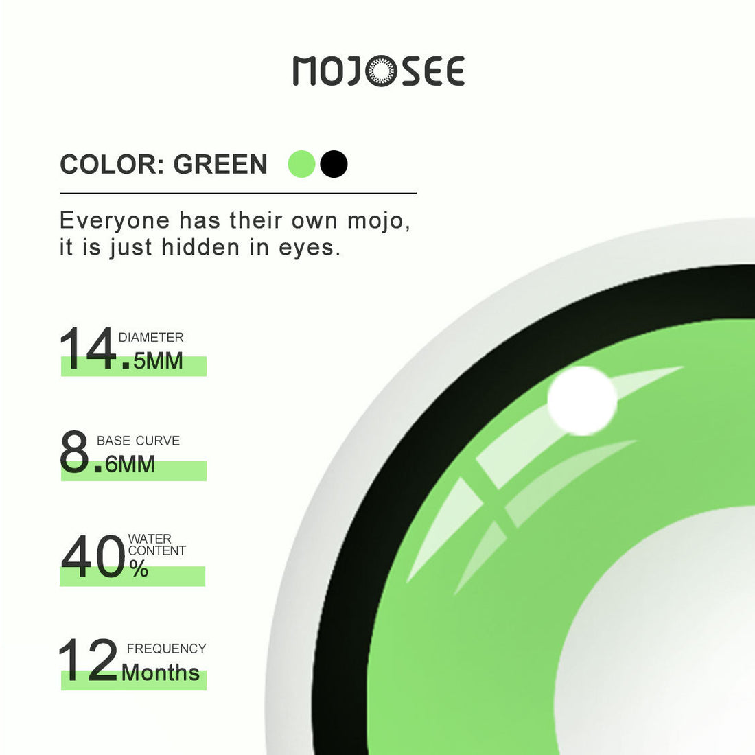 Circle Block Green Manson Colored Contact Lenses for Men