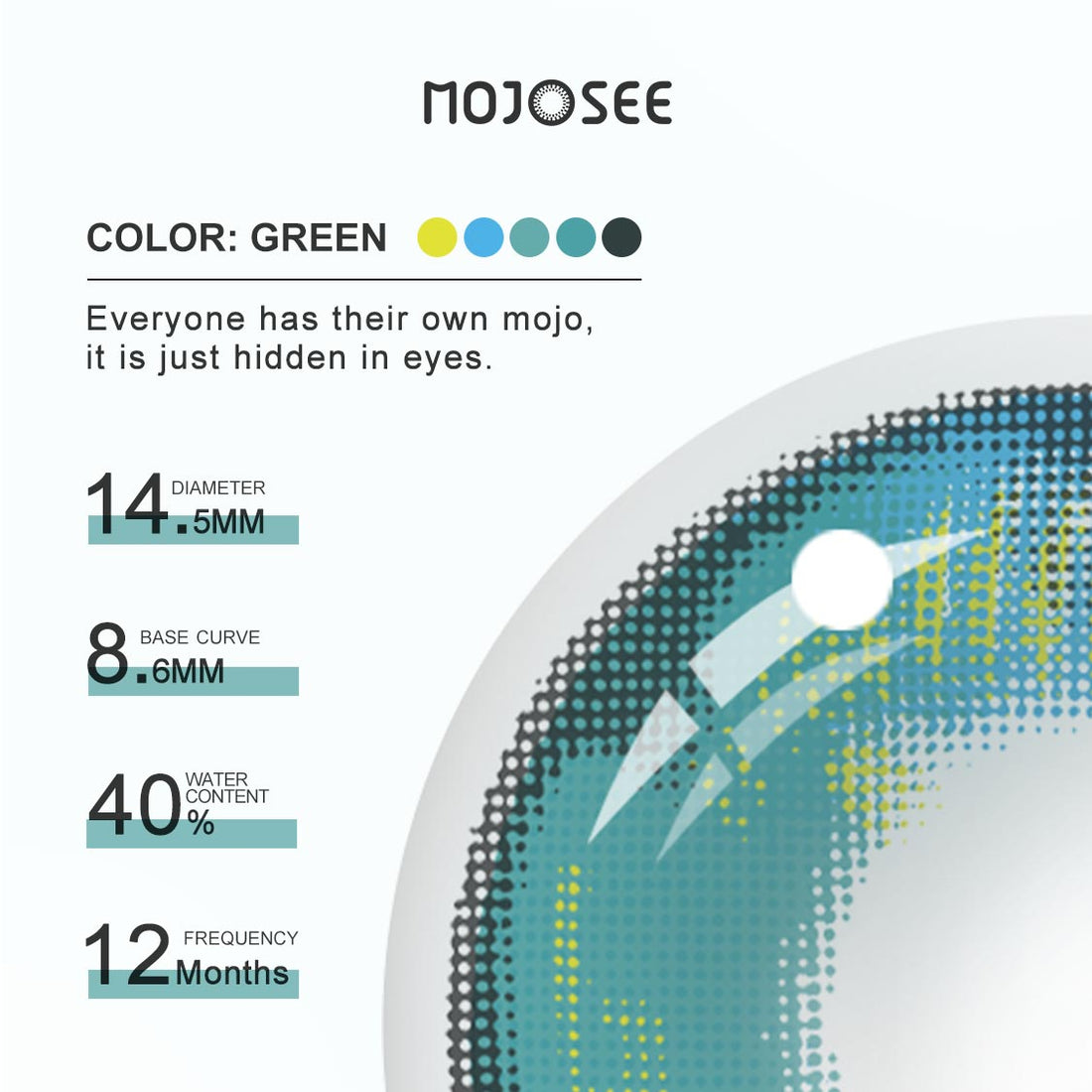 Demon Slayer Anime Green Colored Contact Lenses