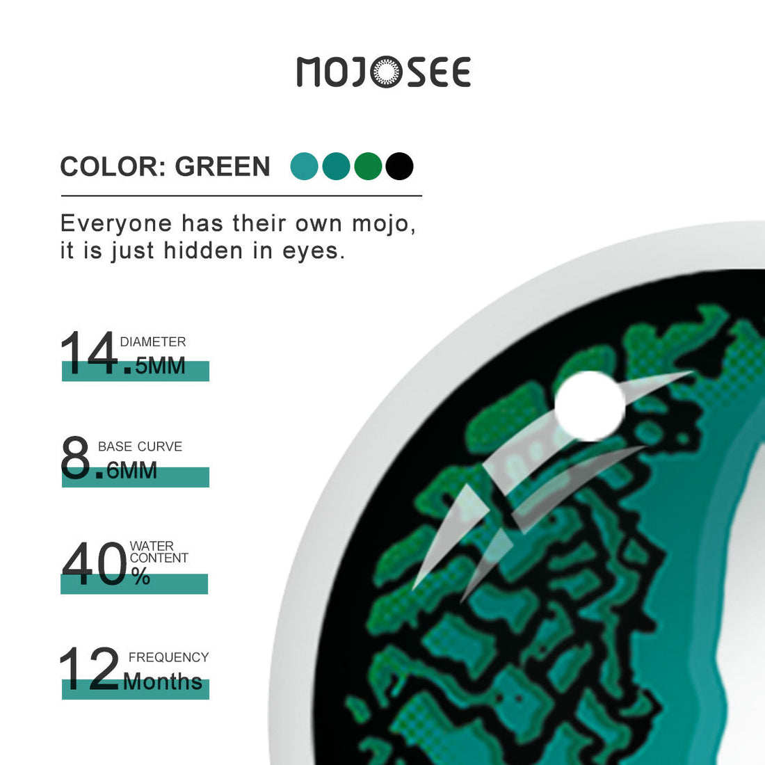 Lizard Eye Green Colored Contact Lenses for Men