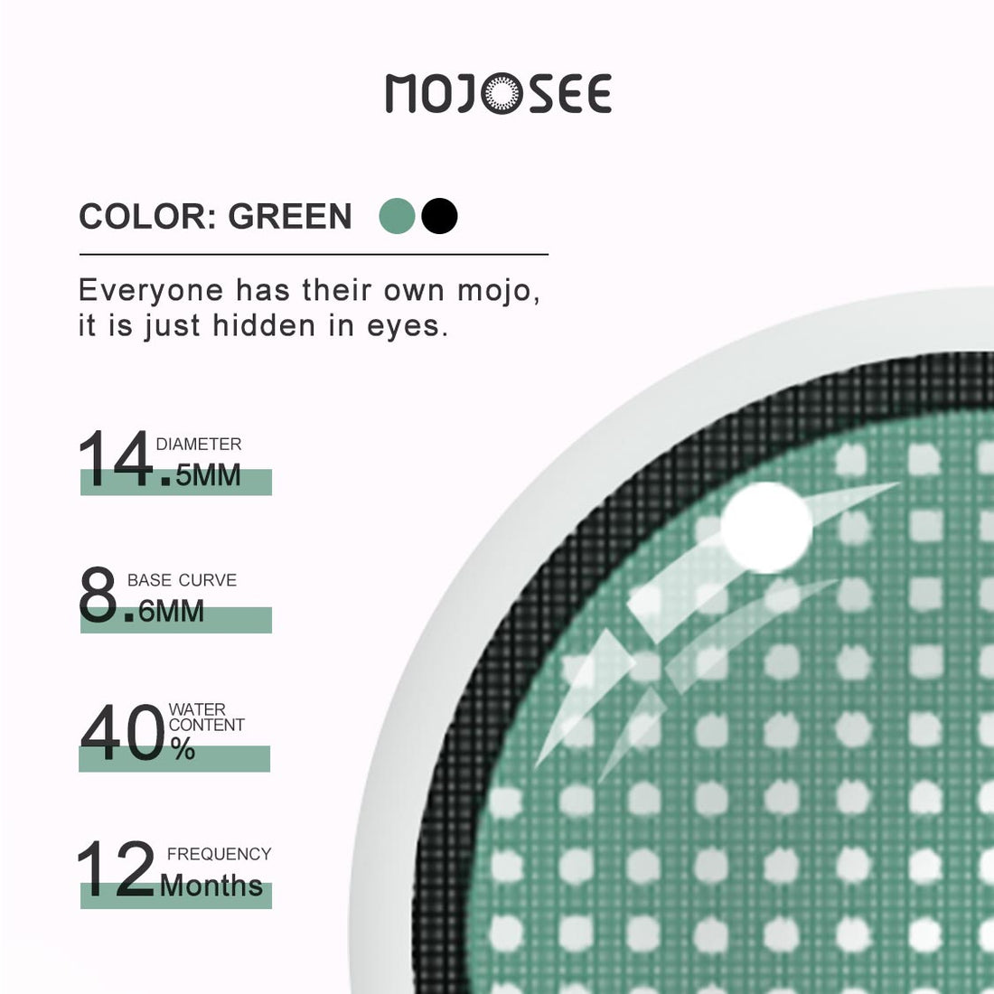 Green Mesh Colored Contact Lenses for Men
