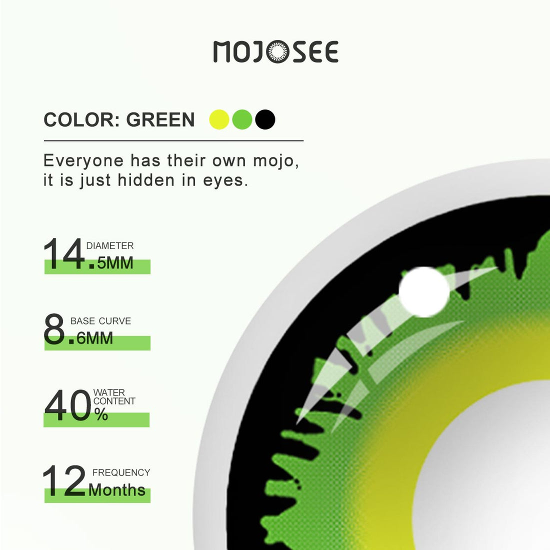 Green Werewolf Colored Contact Lenses for Men