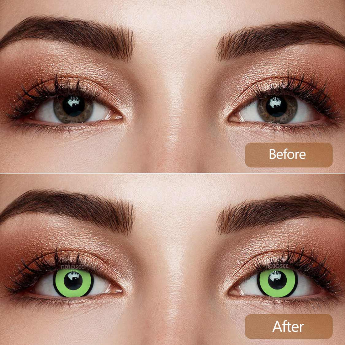 Circle Block Green Manson Colored Contact Lenses