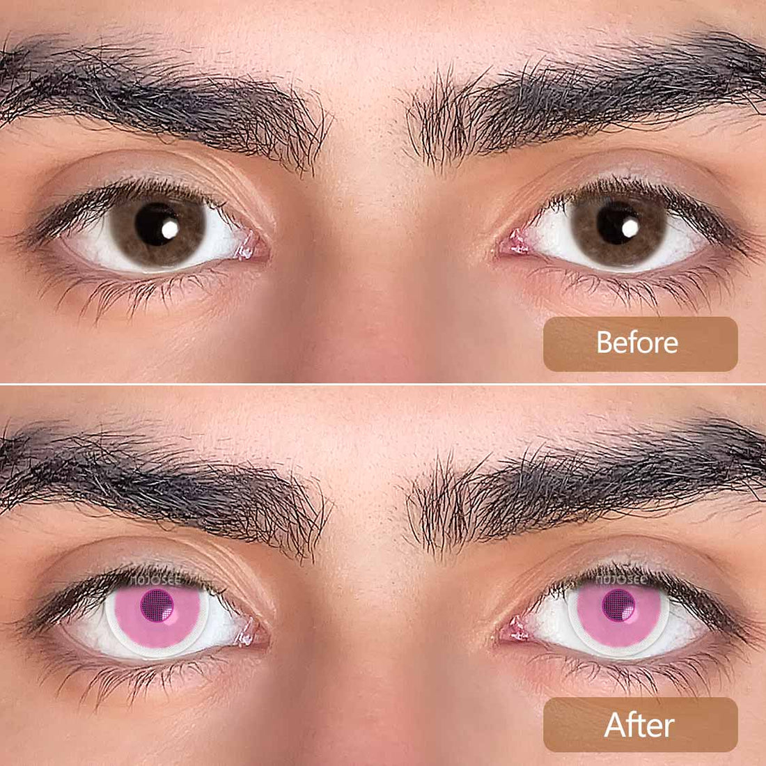 Rose Bloom Colored Contact Lenses for Men