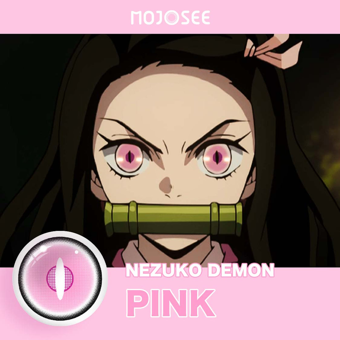 Nezuko Demon Cosplay Contact Lenses – Demon Slayer