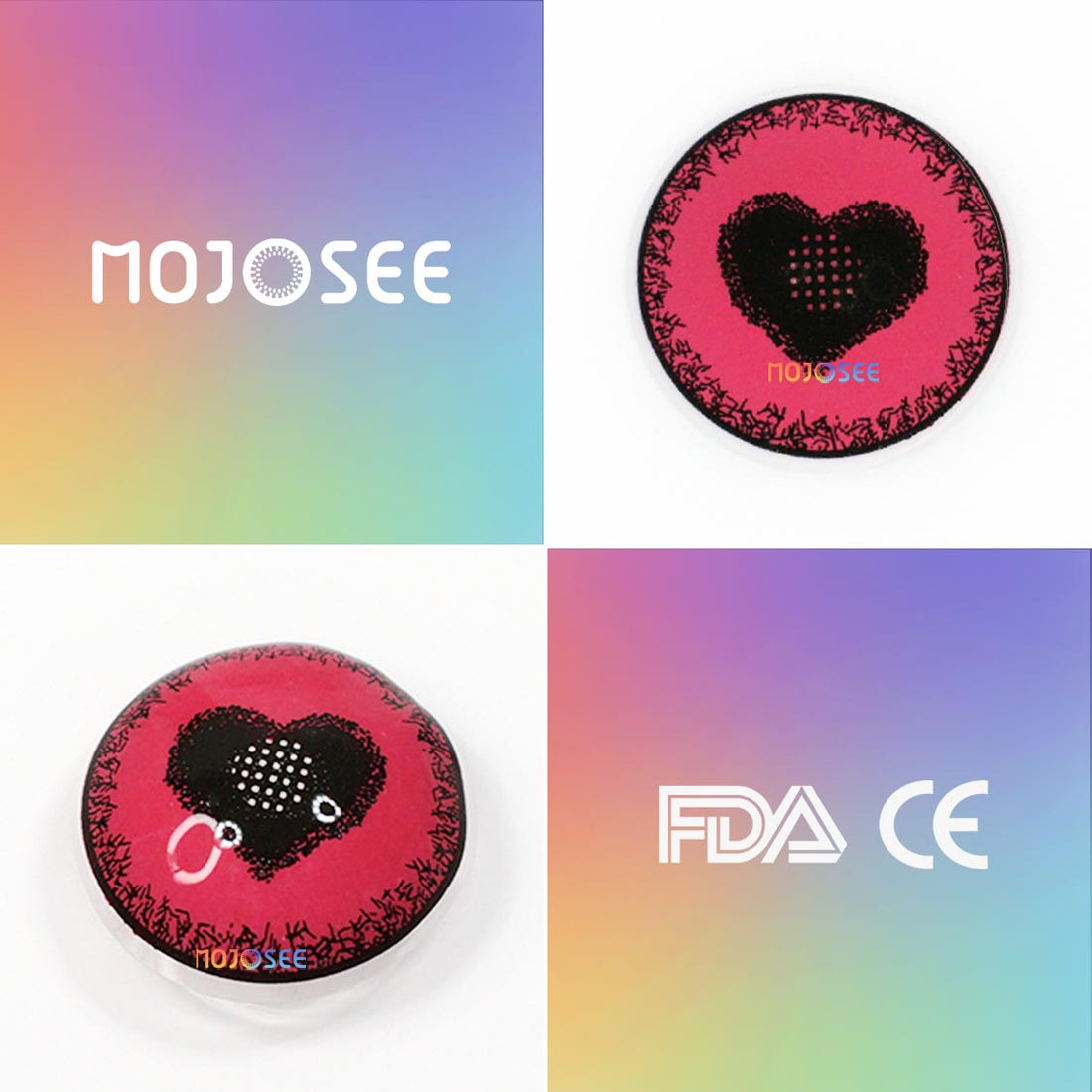 Anime Yandere Pink Colored Contact Lenses for Men