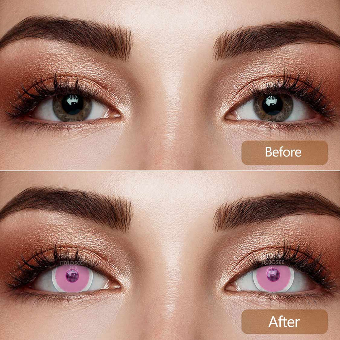 Rose Bloom Colored Contact Lenses