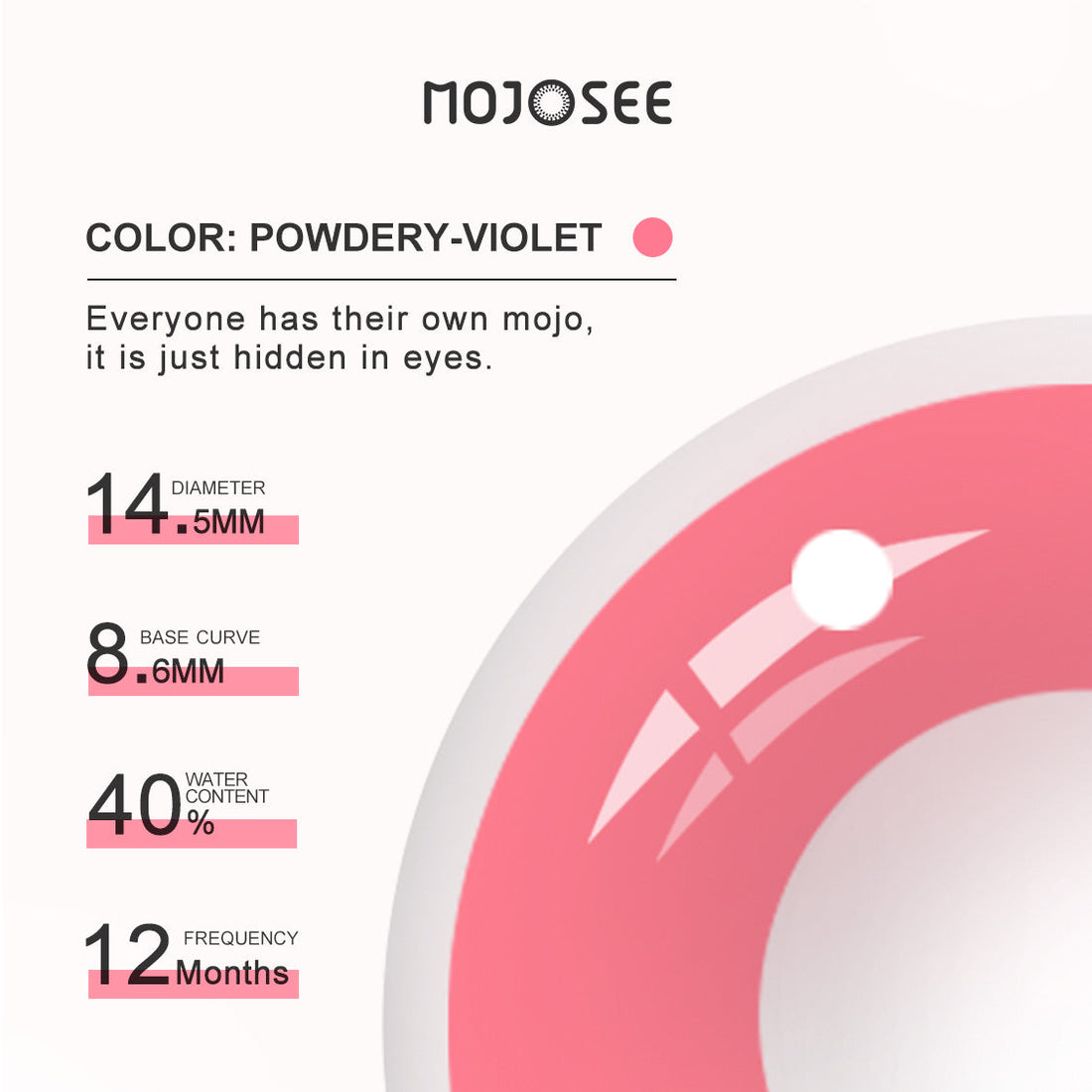 Circle Block Powdery Violet Block Colored Contact Lenses