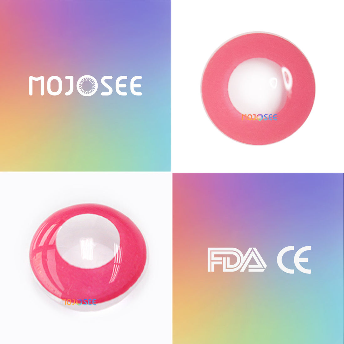 Genshin Circle Block Powdery Violet Colored Contact Lenses