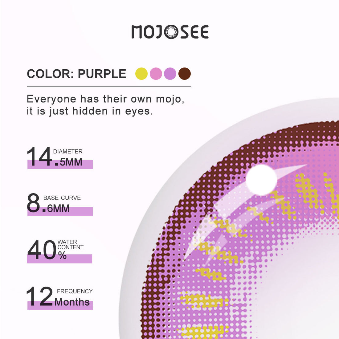 Genshin Anime Violet Colored Contact Lenses