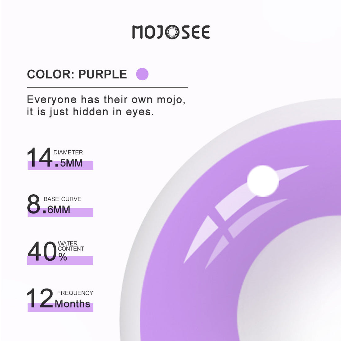 Circle Block Gray Violet Colored Contact Lenses