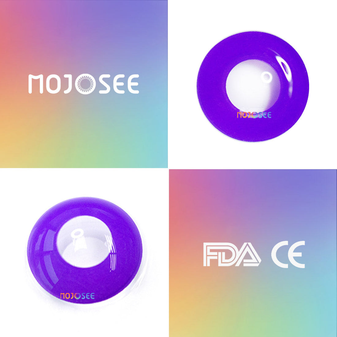 Circle Block Violet Block Colored Contact Lenses for Men