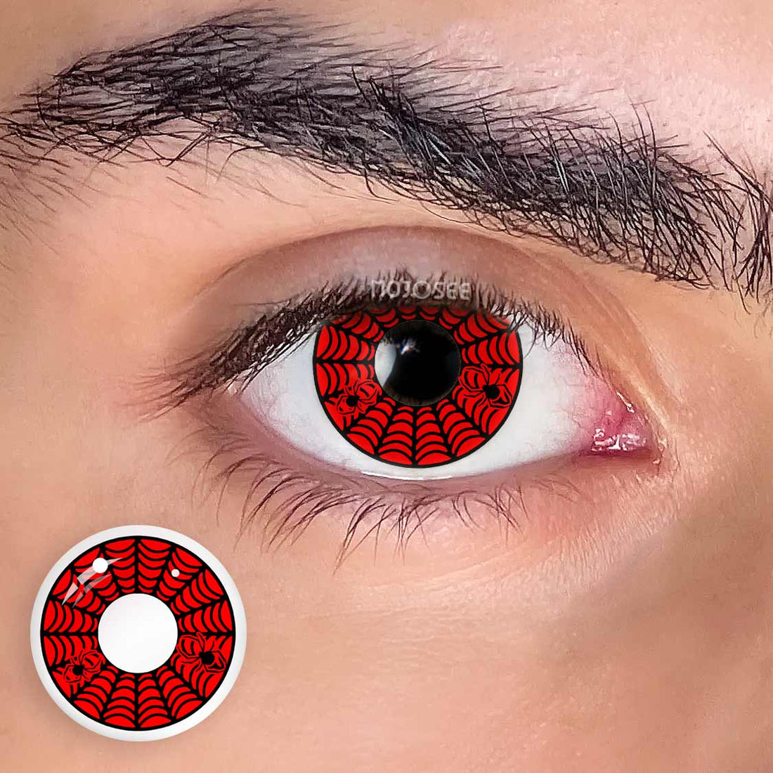 Spider Web Black Colored Contact Lenses for Men