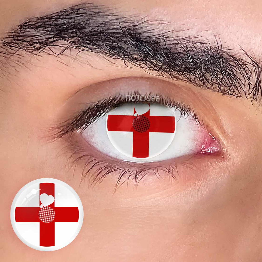 Red Cross Colored Contact Lenses for Men