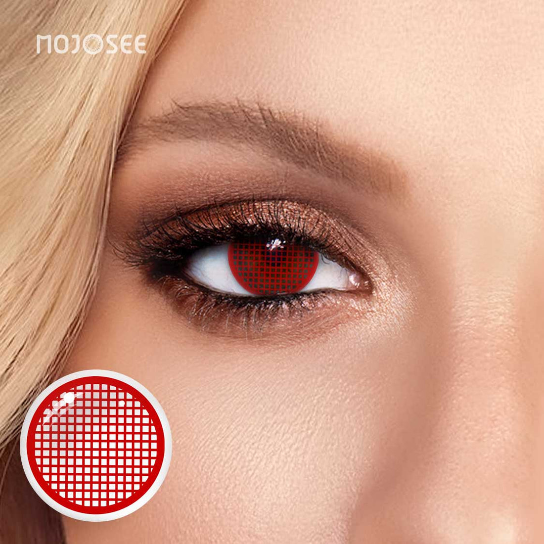 Red Mesh Colored Contact Lenses