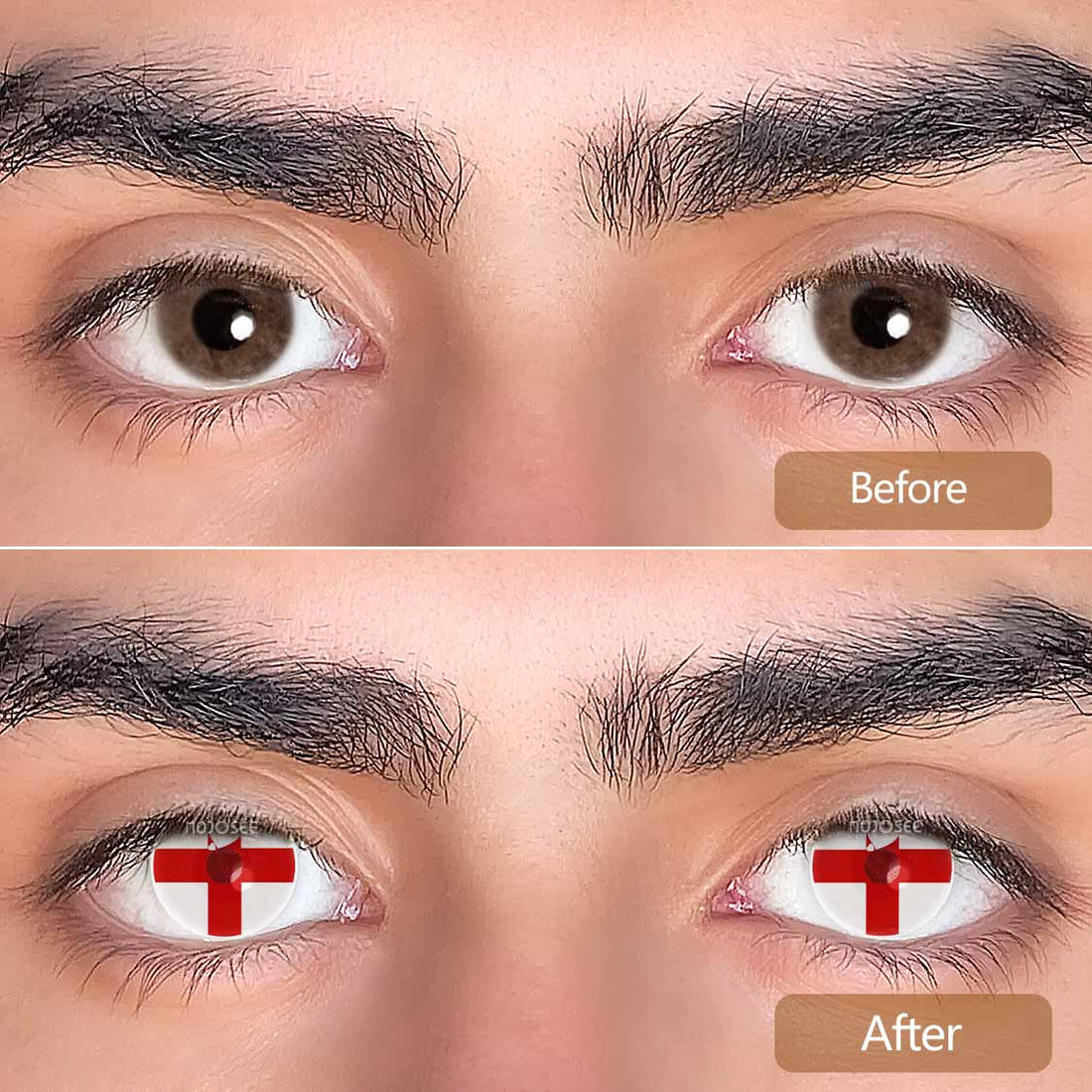 Red Cross Colored Contact Lenses for Men