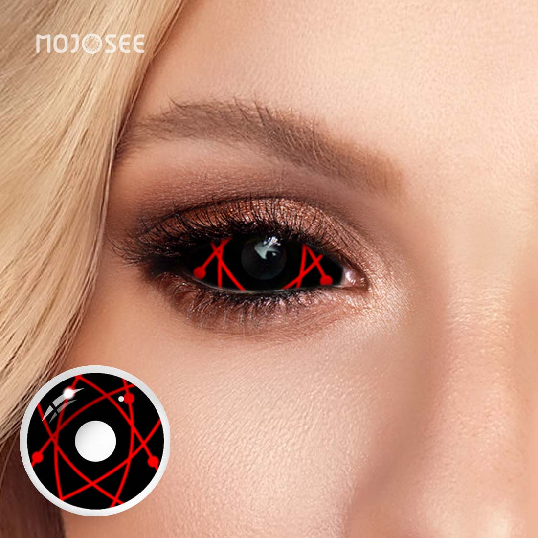 Red Star Trails Sclera Colored Contact Lenses