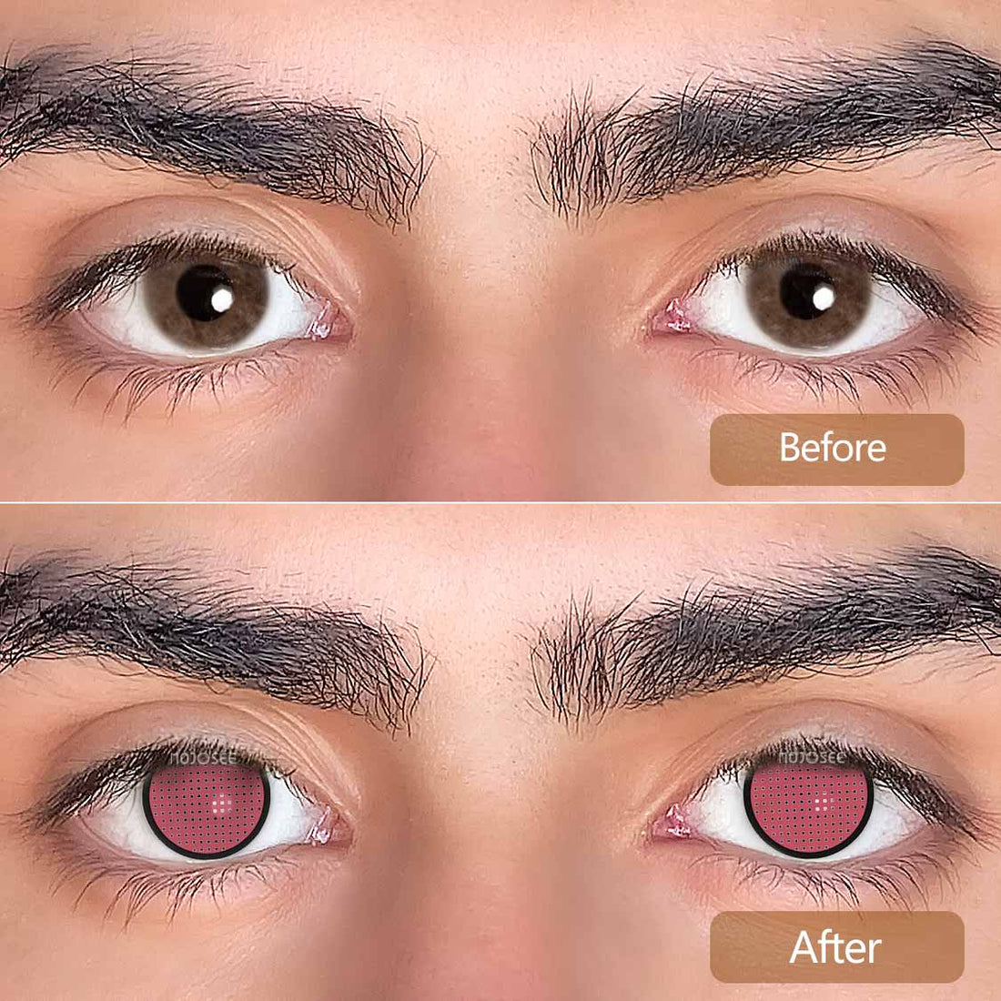 Red Manson Mesh Colored Contact Lenses for Men