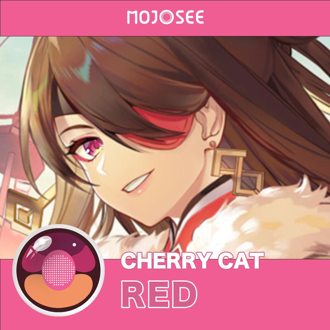 Colourfuleye Cherry Cat Purple Cosplay Contacts