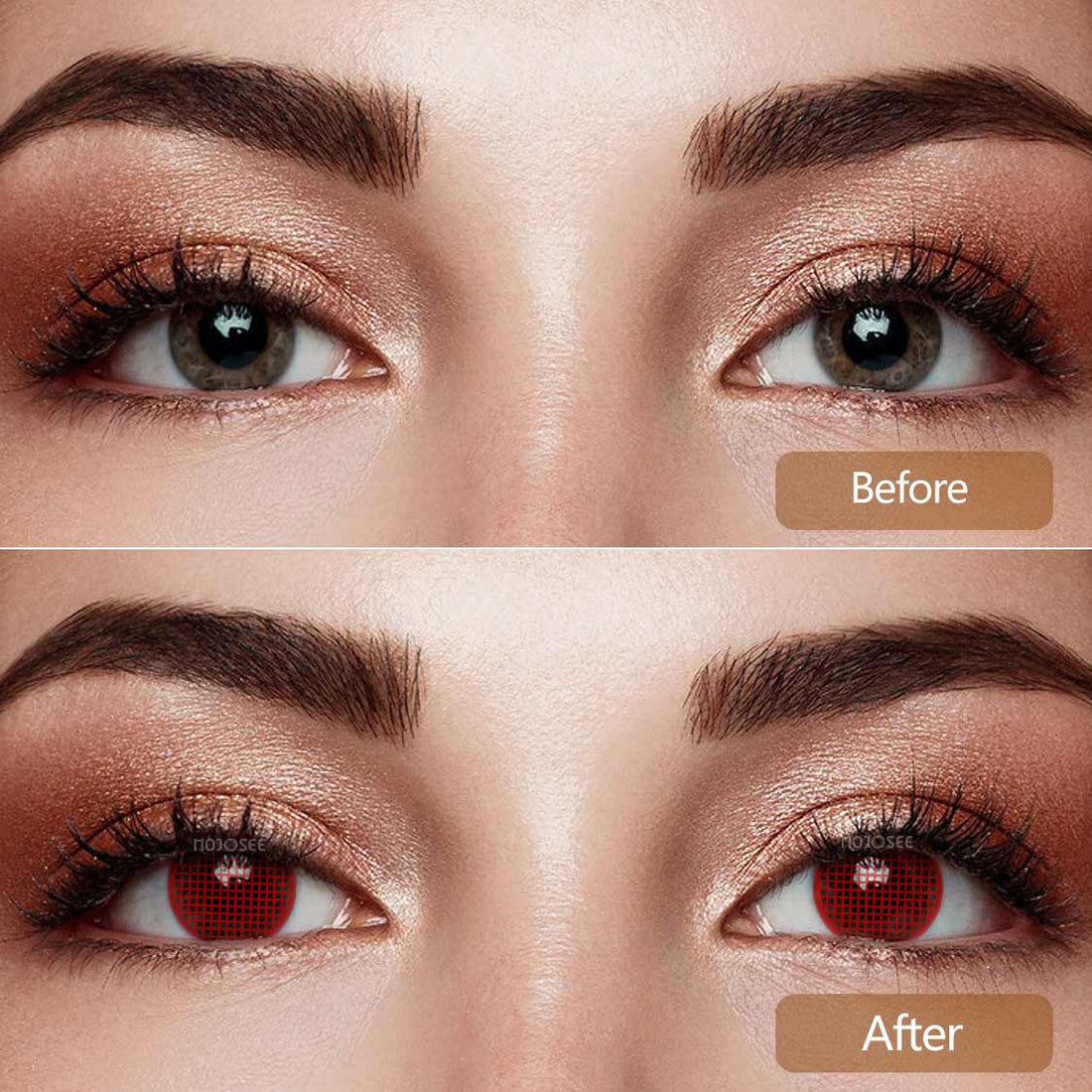 Red Mesh Colored Contact Lenses