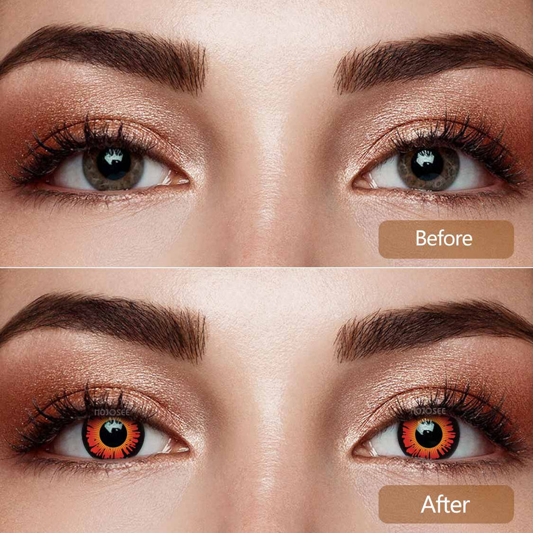 Sun moon Red Wizards Colored Contact Lenses