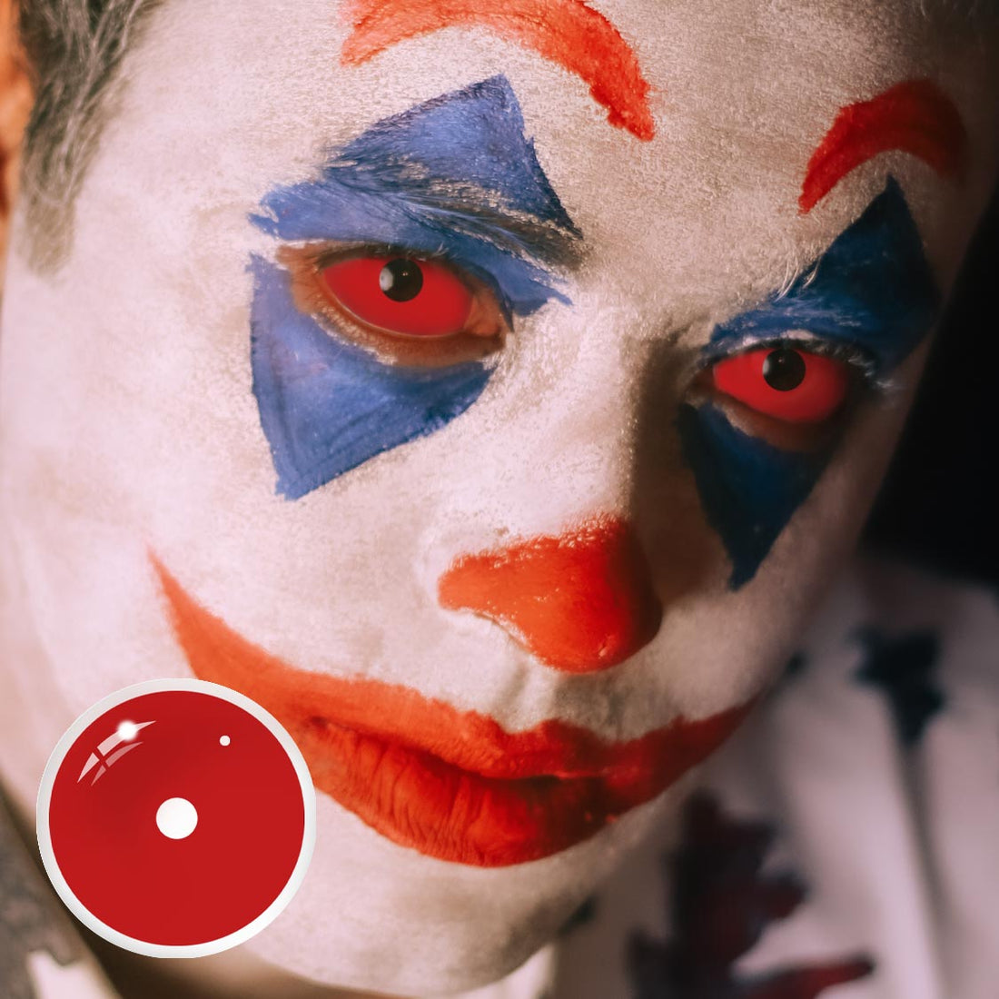 Red Sclera Colored Contact Lenses for Men
