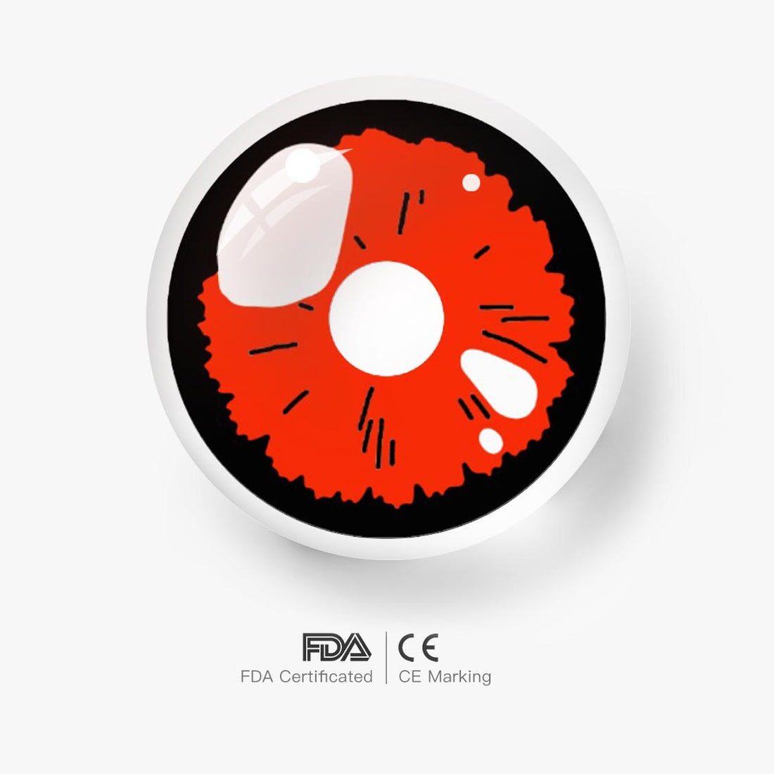 Black Lobelia-Red Colored Contact Lenses