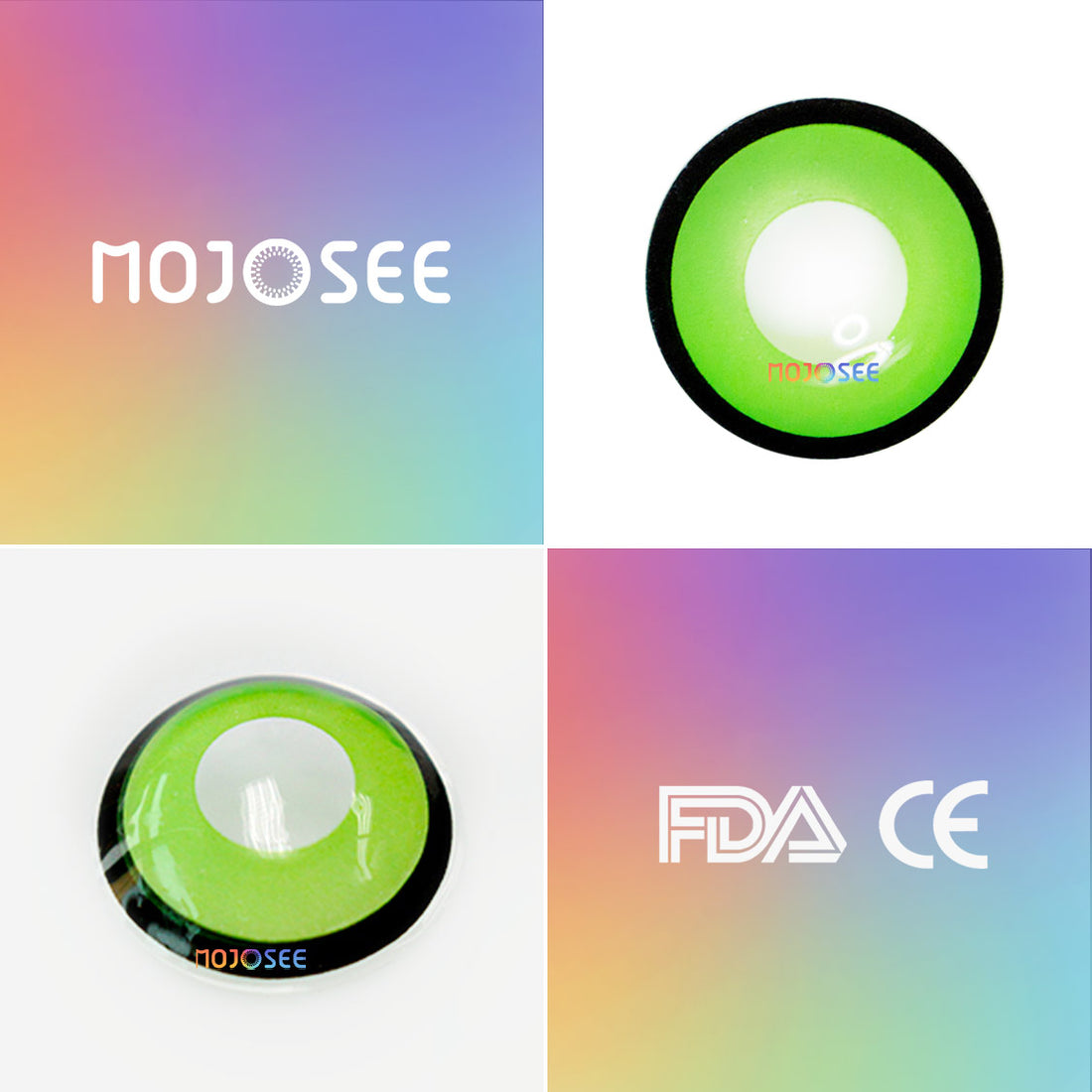 Circle Block Green Manson Colored Contact Lenses