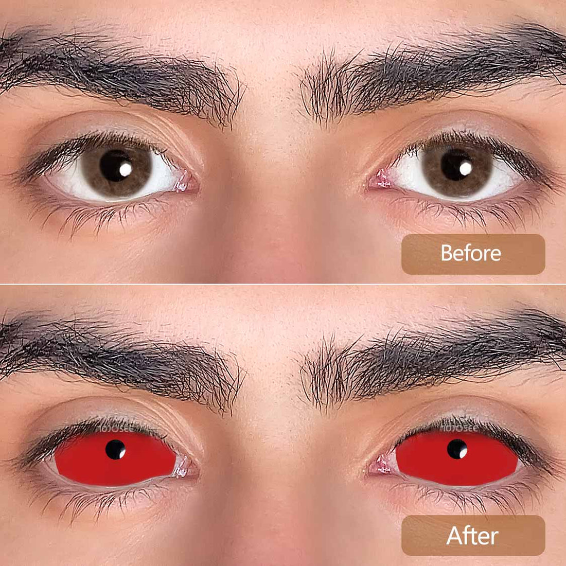 Red Sclera Colored Contact Lenses for Men
