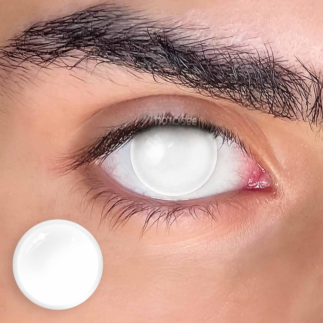 White Out Colored Contact Lenses for Men