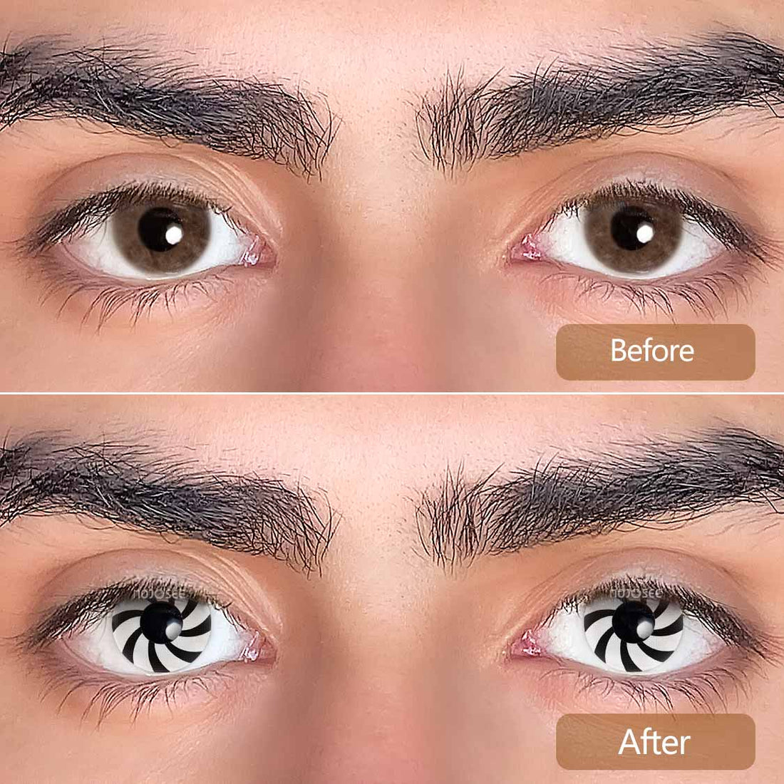 Optical Illusion Colored Contact Lenses for Men