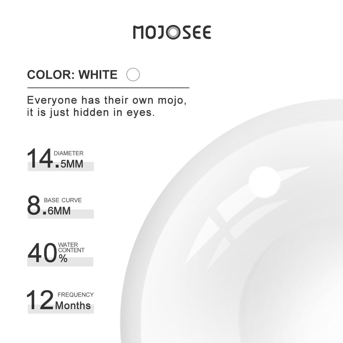 Circle Block White Block Colored Contact Lenses for Men