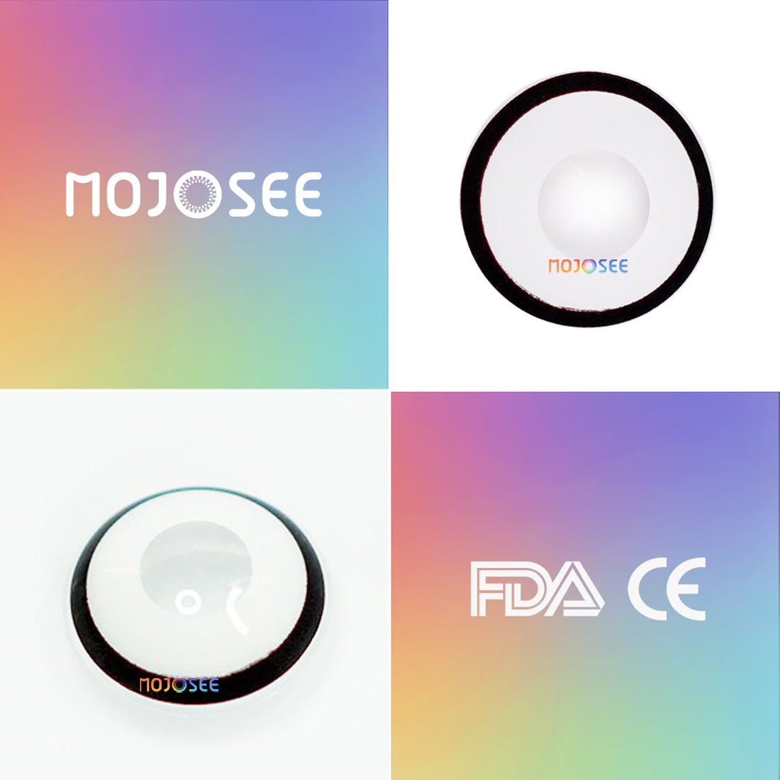 Circle Block White Manson Colored Contact Lenses for Men