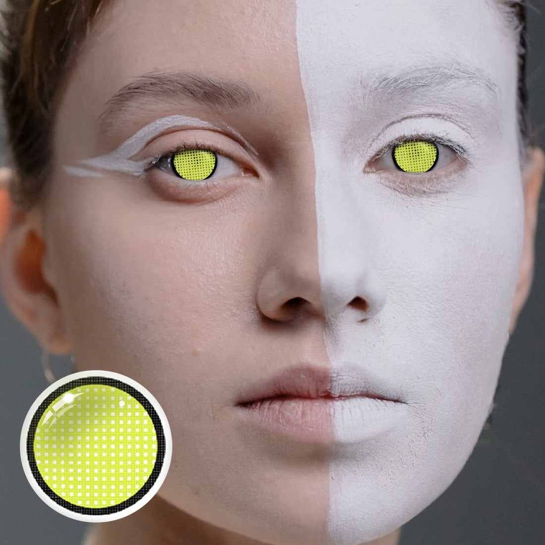Yellow Mesh Colored Contact Lenses