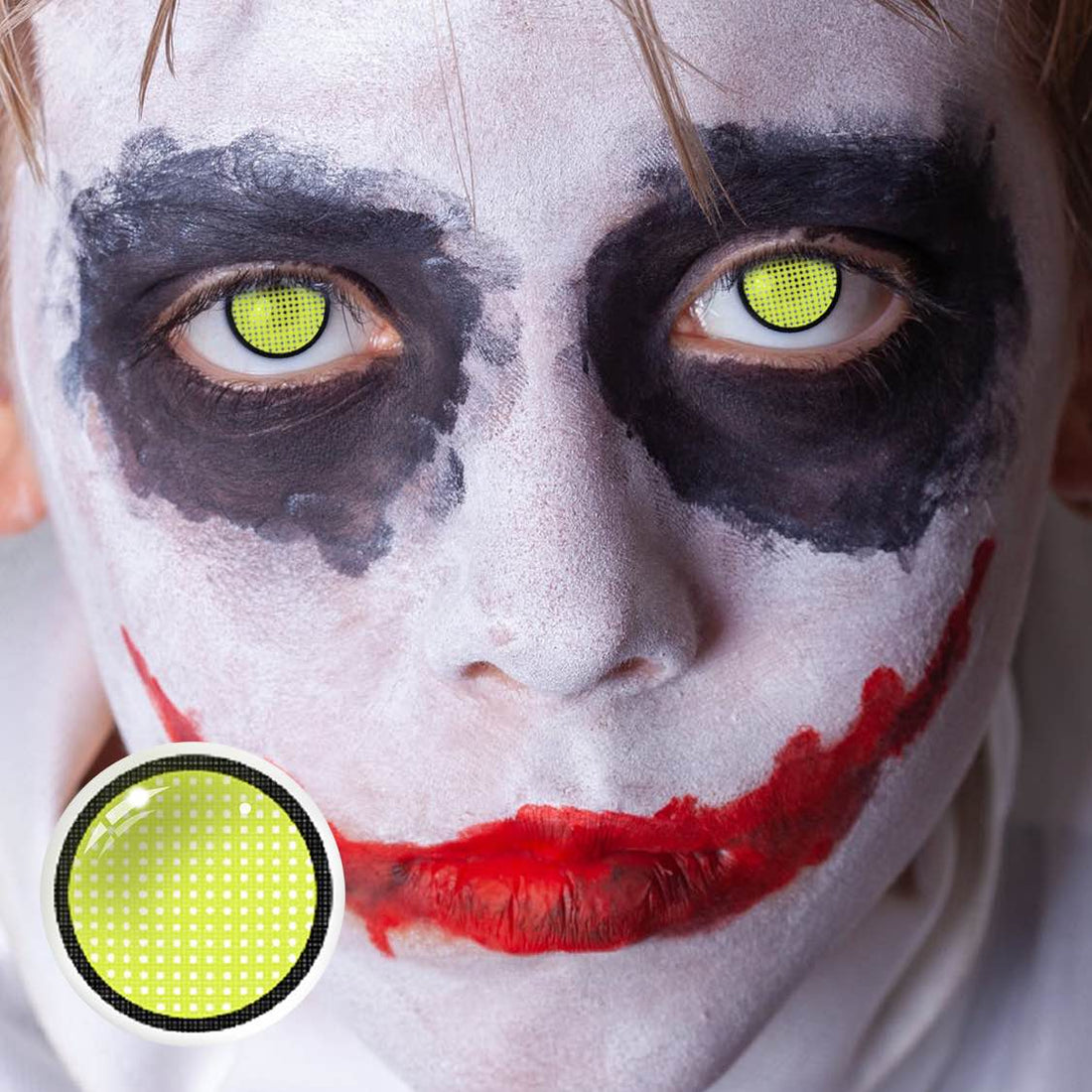 Yellow Mesh Colored Contact Lenses for Men