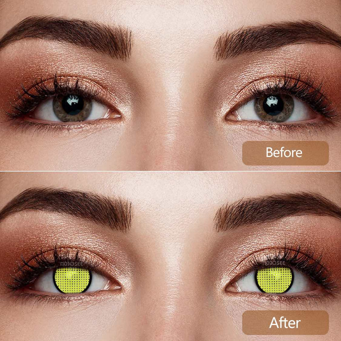Yellow Mesh Colored Contact Lenses