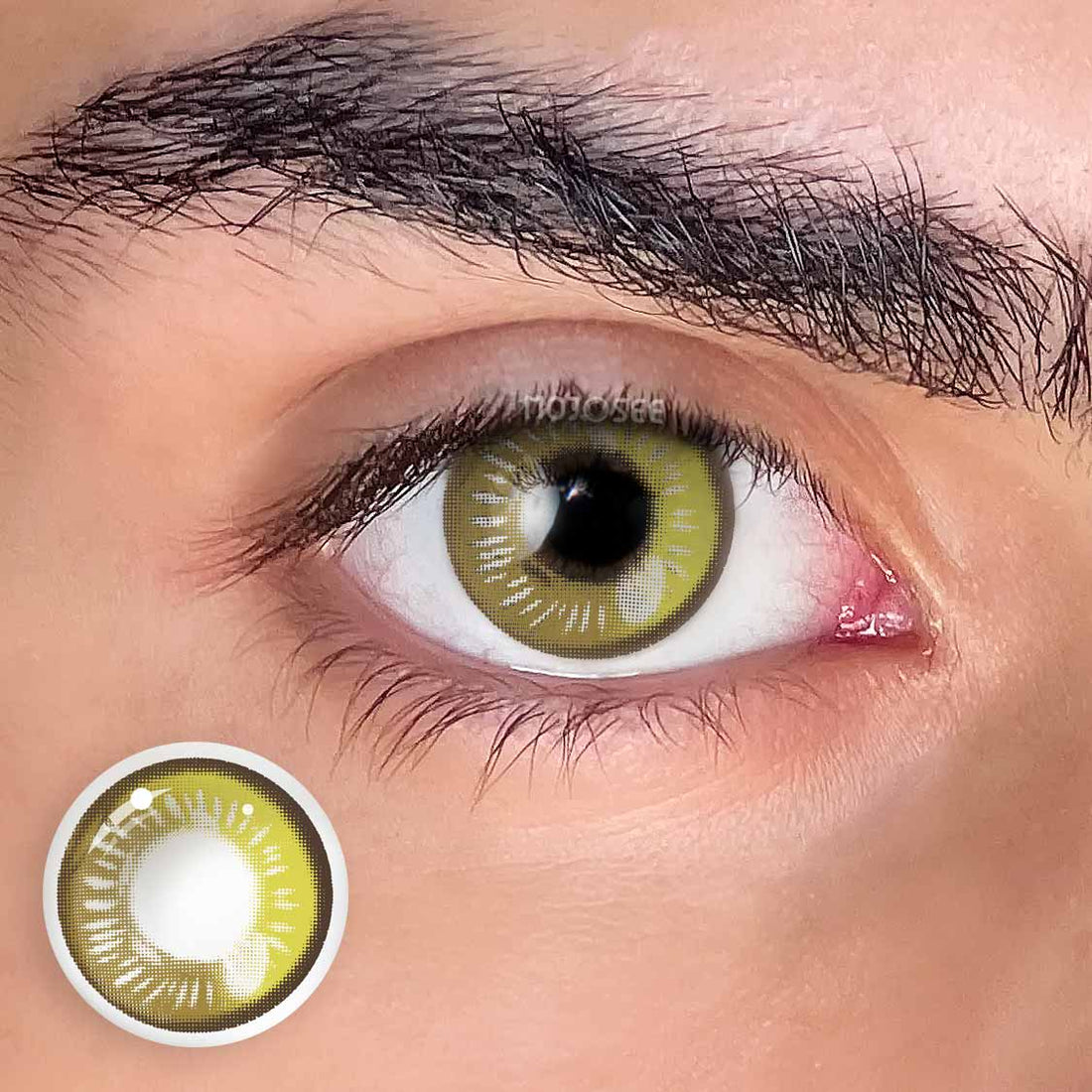 Anime Yellow Colored Contact Lenses for Men