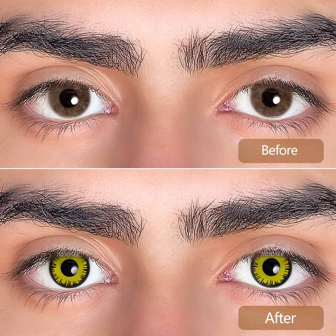 Sun moon Solar Eclipse Colored Contact Lenses for Men